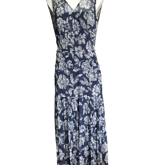 Madewell Sheer V-Neck Maxi Dress in Floral size 2 FLAWED - Picture 4 of 14